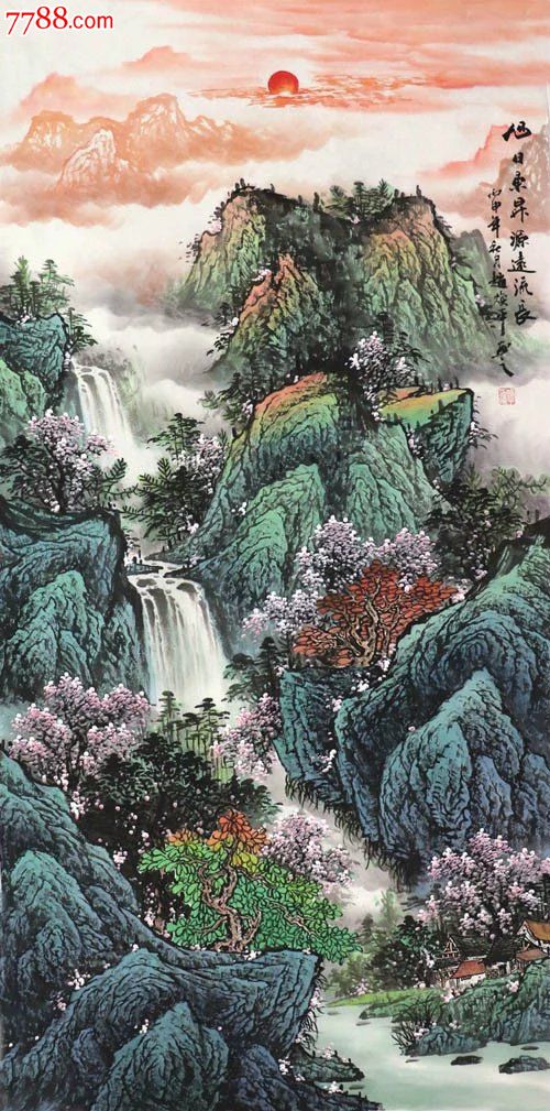 赵焕平·四尺中堂山水9-12,山水国画原作_第2张_7788山水画