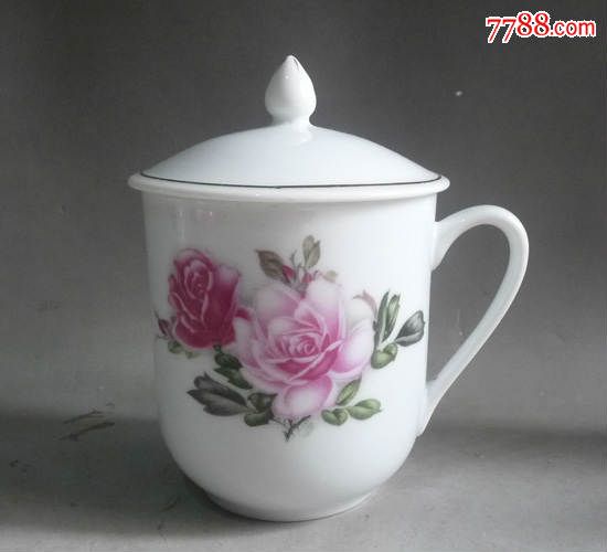 醴陵瓷/七十年代/界牌花卉茶杯