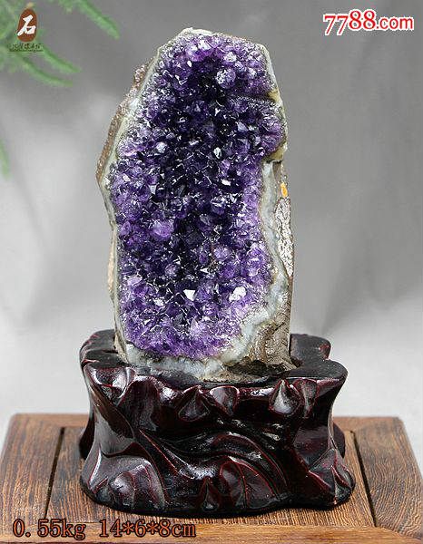 矿物晶体奇石头原石天然乌拉圭紫晶洞水晶原石紫水晶原石摆件10