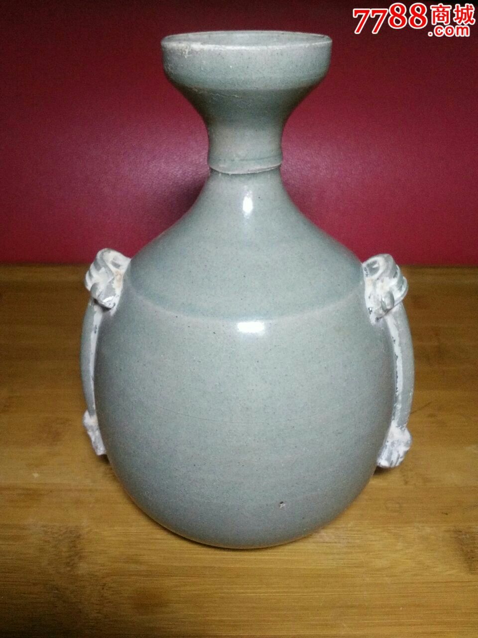 老瓷器,老耀州瓷,瓶,青瓷/秘色瓷,豆青釉,年代不详,瓶,耀州窑【过客