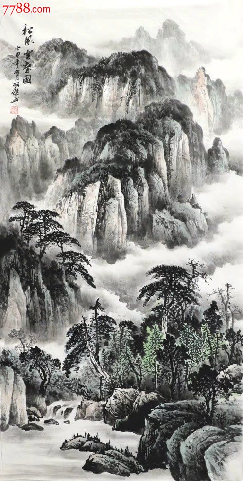 梁羽杰·四尺中堂山水16-20_价格400元_第2张_7788收藏__中国收藏热线