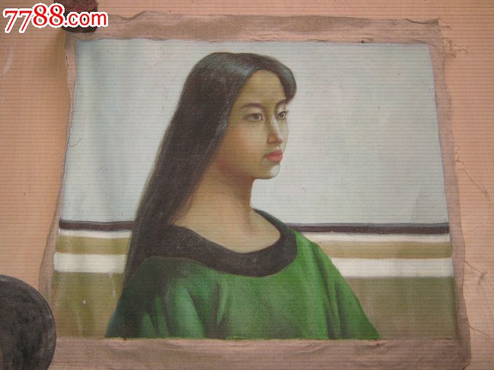 油画.少女像