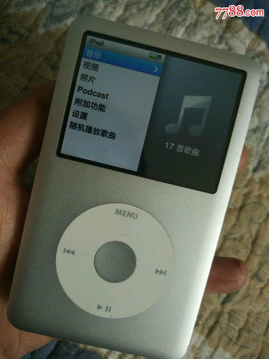 苹果ipodclassic80g全好无拆修硬盘好无坏道mp3随身听