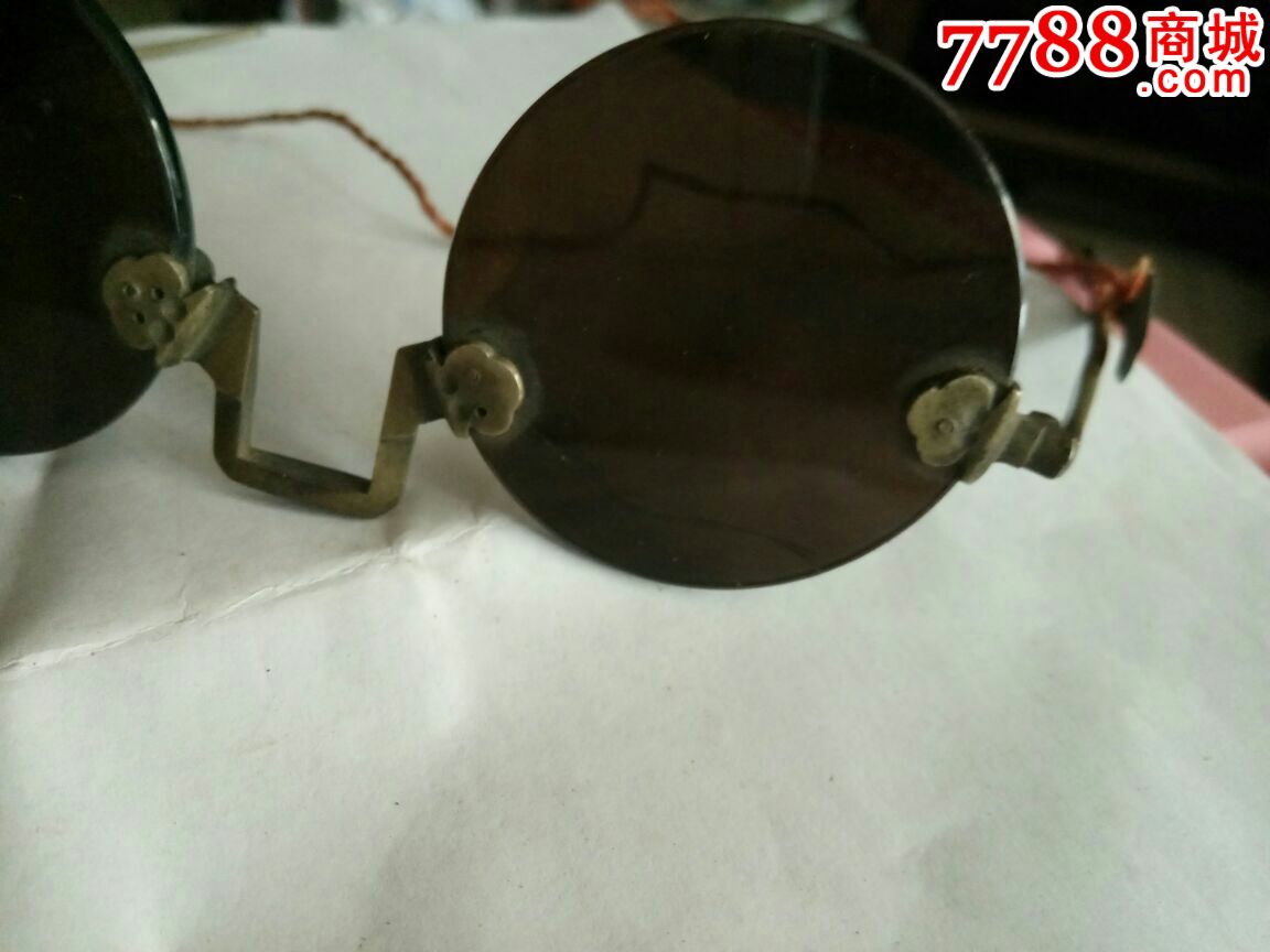 清代老茶镜,尺寸13x5.5x5.5cm_墨镜/眼镜_得宝轩