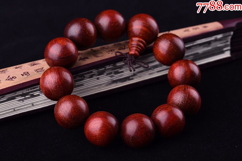 印度金星小叶紫檀手串20mm12棵珠老料精品…9号～佛缘