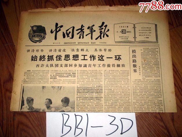 中国青年报1961年8月30日淮阴烟叶丰收