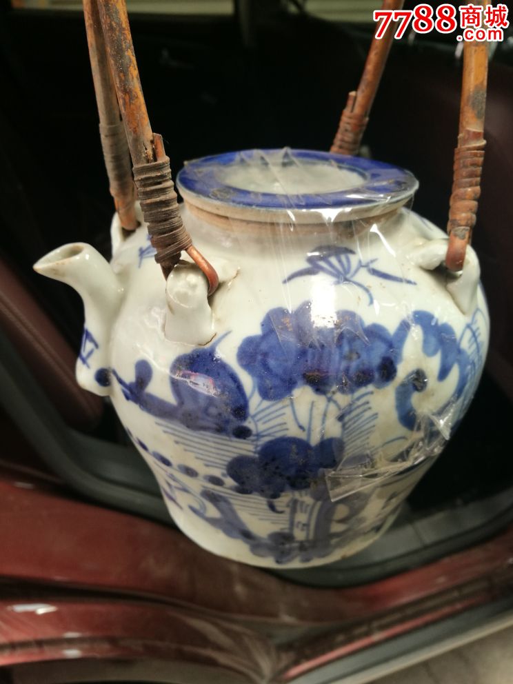 清代青花完美油瓶
