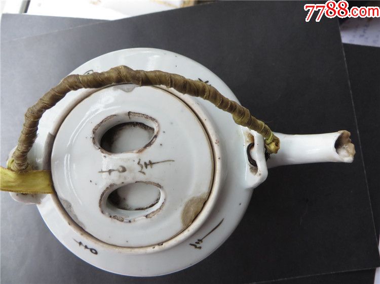 民国茶壶(1)人物-制瓷墙纸徐福茂马桶女刷牙男蹲名家作品图片