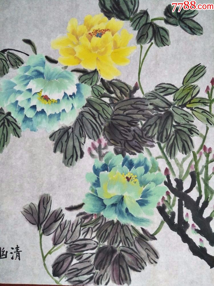 90年代全手绘花鸟画(清幽图)批发价---一手货源,陆续上传