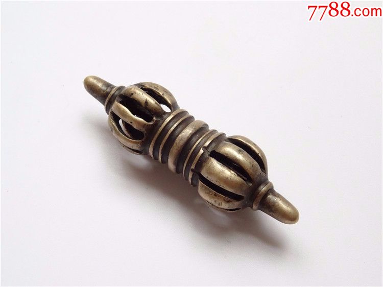 m74藏传利玛铜九股小金刚杵法器