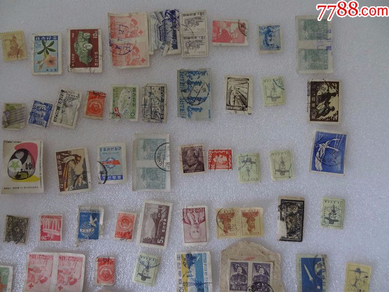 50年代外国老邮票信销票98枚