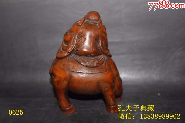 老竹雕老竹根雕罗汉摆件全手工雕刻包浆厚重古玩古董收藏