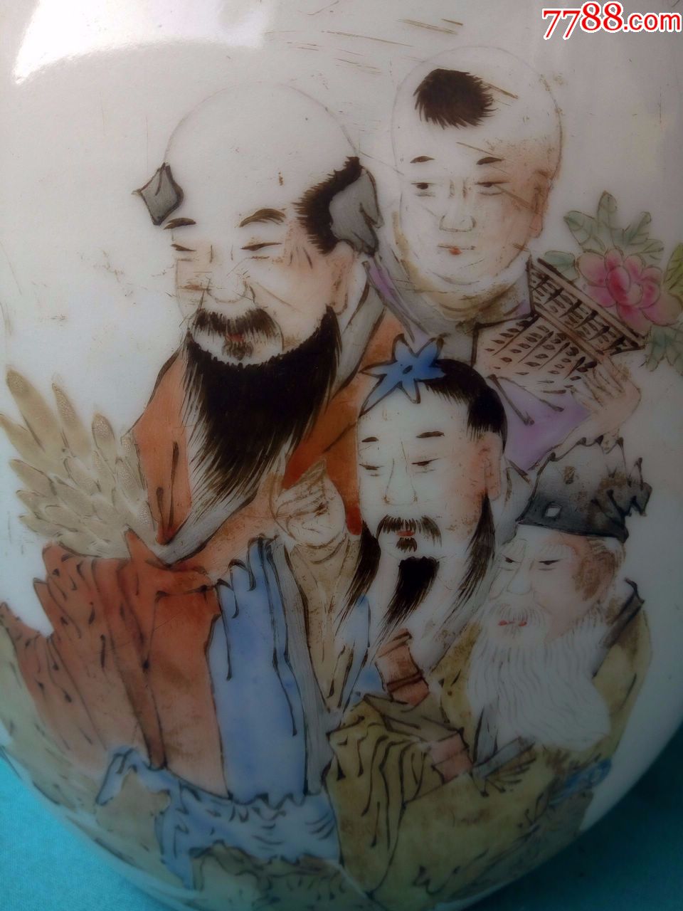 清末民国珠山八友马庆云大师精品瓷冬瓜罐