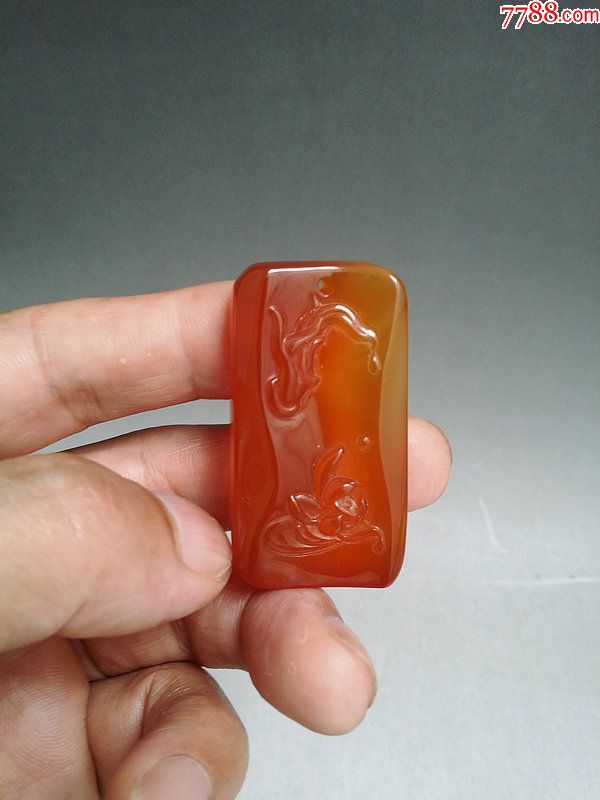 古玩杂项古玉老玉民间淘换老玛瑙吊坠玉佩福运