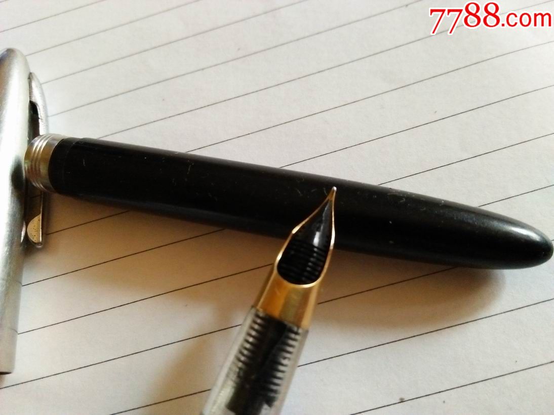 五六十年代大头12K英文版幸福金笔--黑杠_钢笔