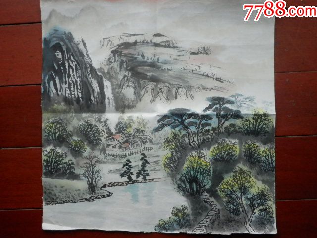 山水风景画一张b