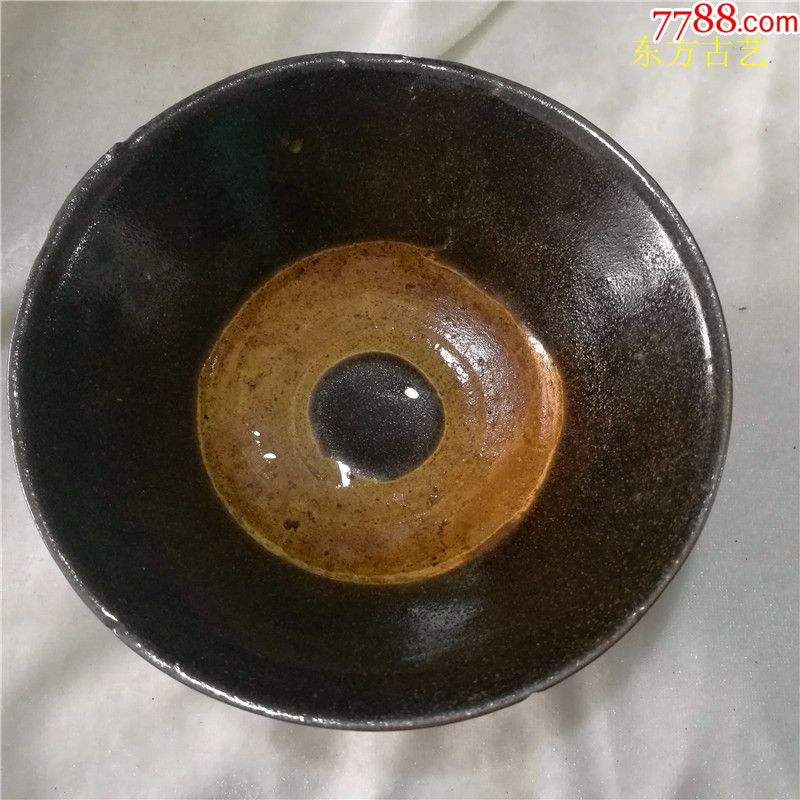 古董老窑瓷黑釉小碗茶碗水碗酒碗影视道具