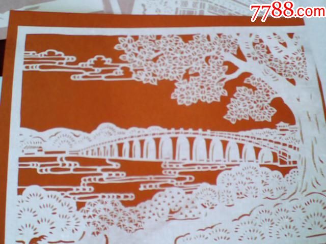 《北京古代建筑》中国民间细纹刻纸10张:20.2cm*16.5cm