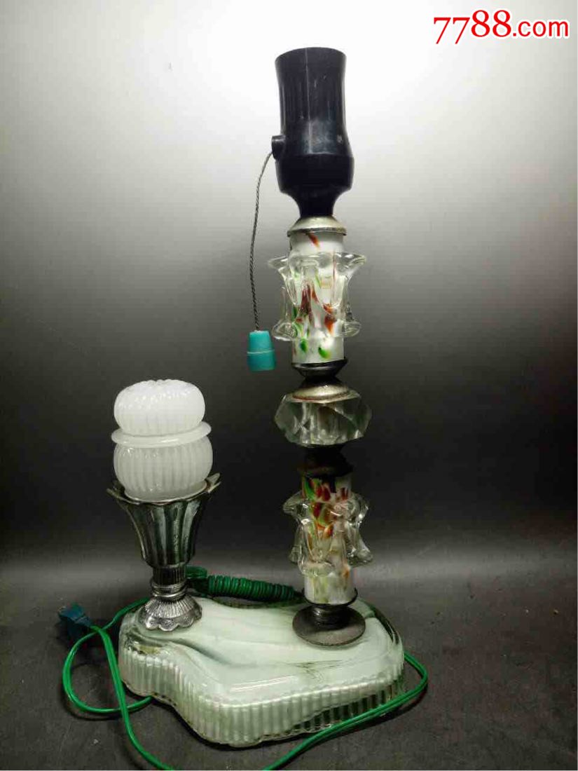 七八十年代琉璃灯底座