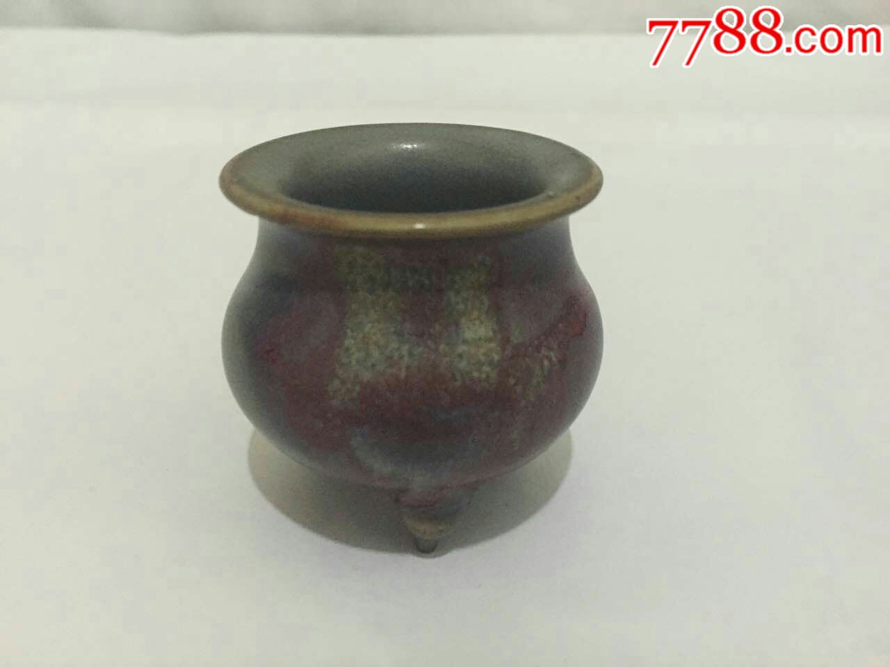 老瓷器宋代钧窑小香炉