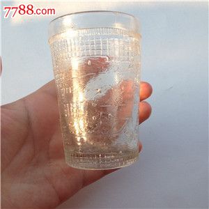 清代人物玻璃杯,罕见