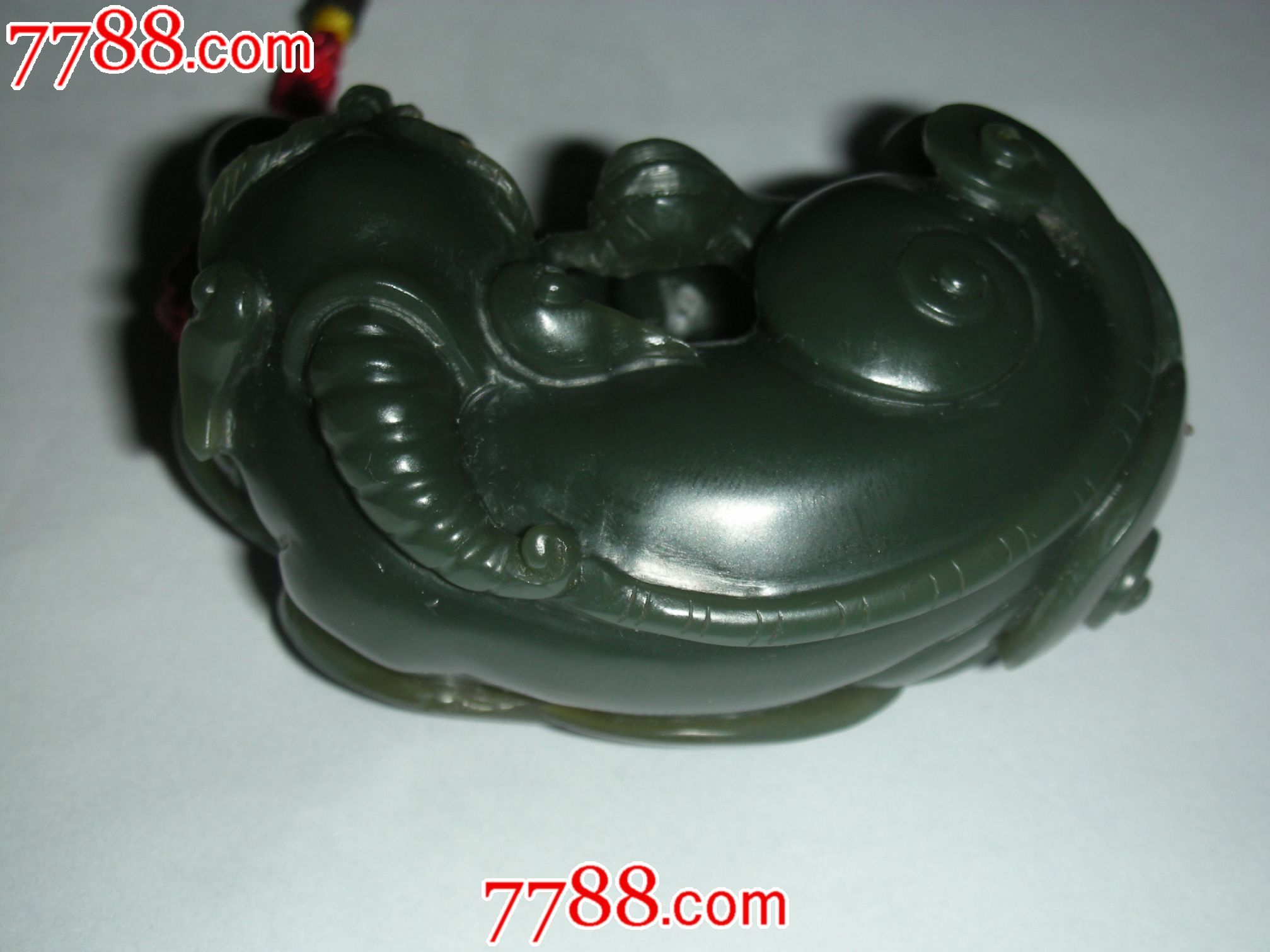 和田玉碧玉貔貅神兽(有证书)-se27857555-七七