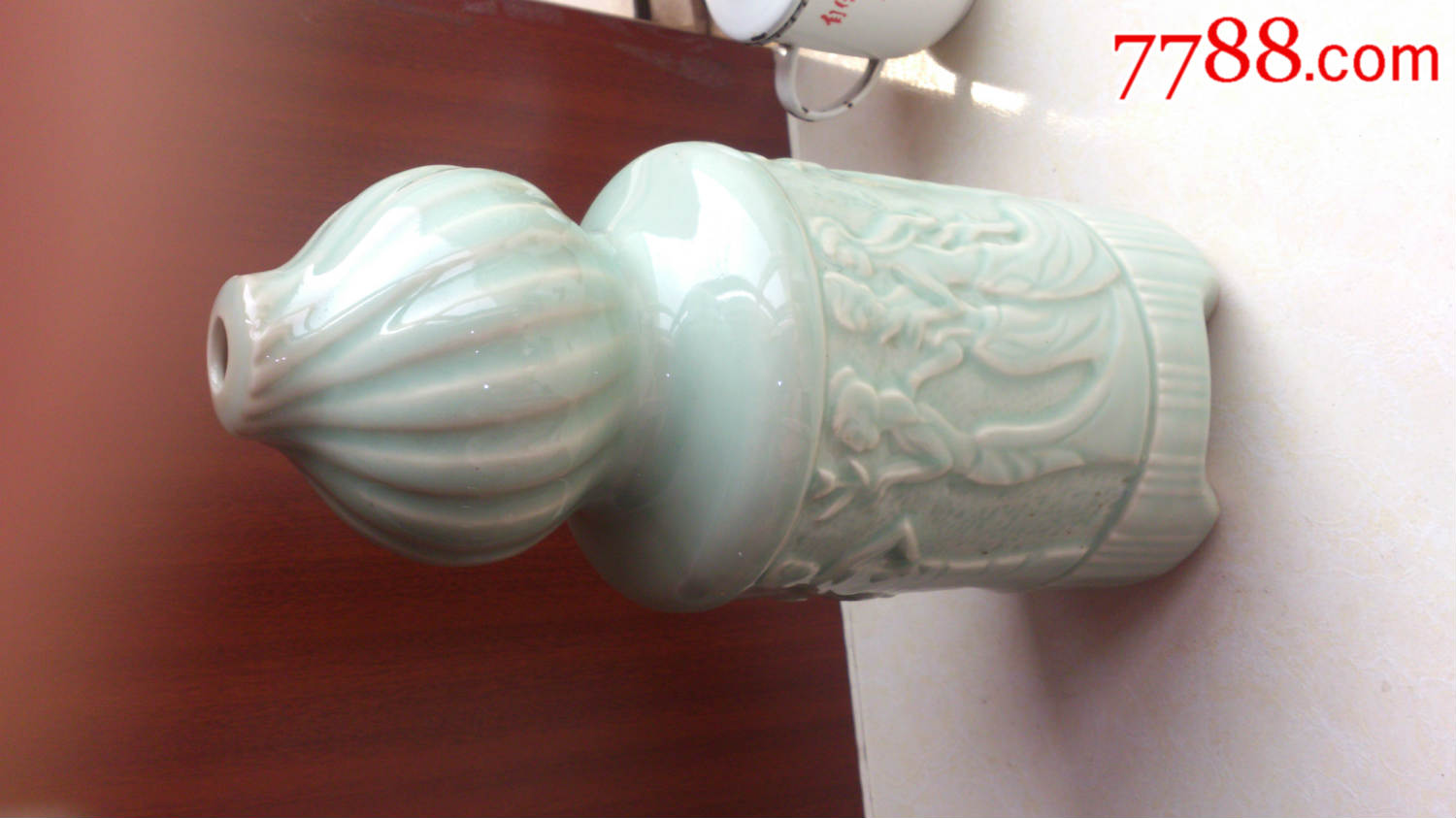怀旧经典收藏瓷器七十年代<em>龙泉</em>青釉傣族<em>少女</em>人