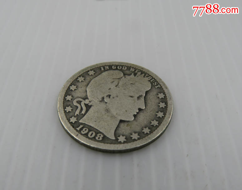 1908年美国女神银币1枚