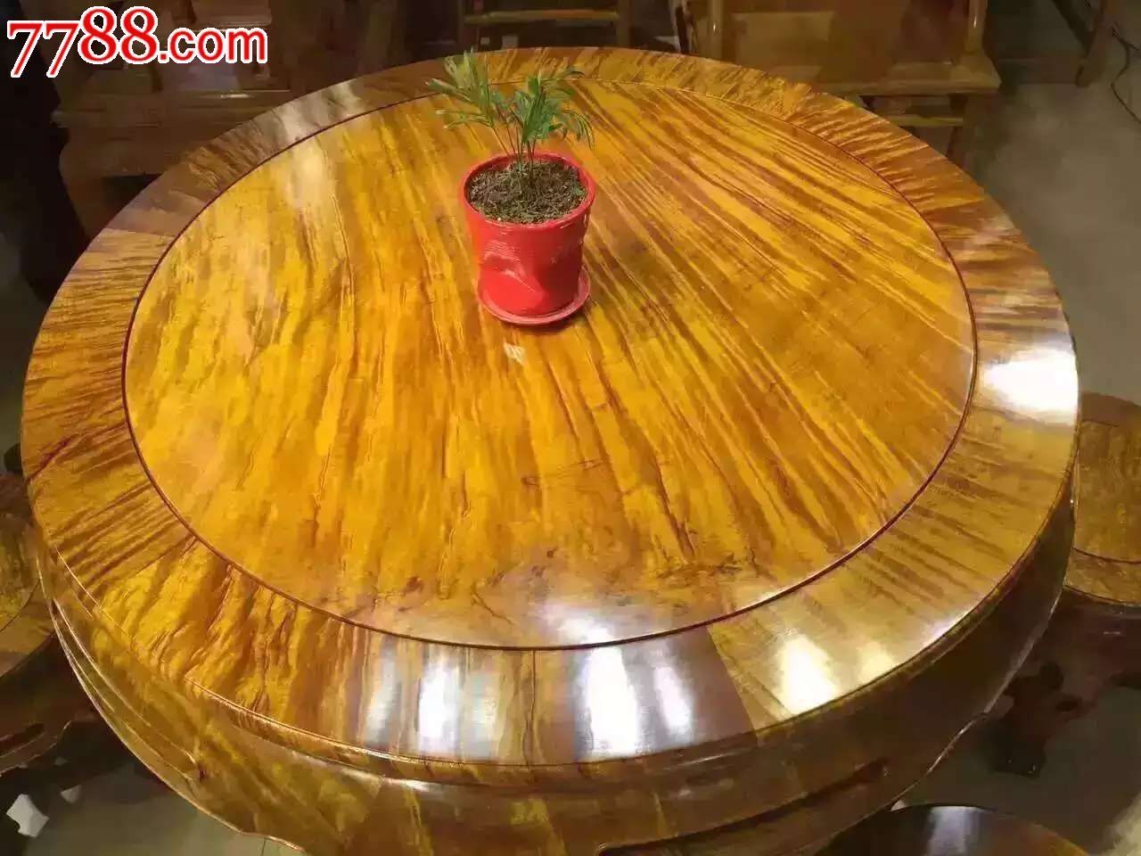 精品黄心楠圆桌7件套_其他木艺家具【天地红】_第4张_七七八八旧家具