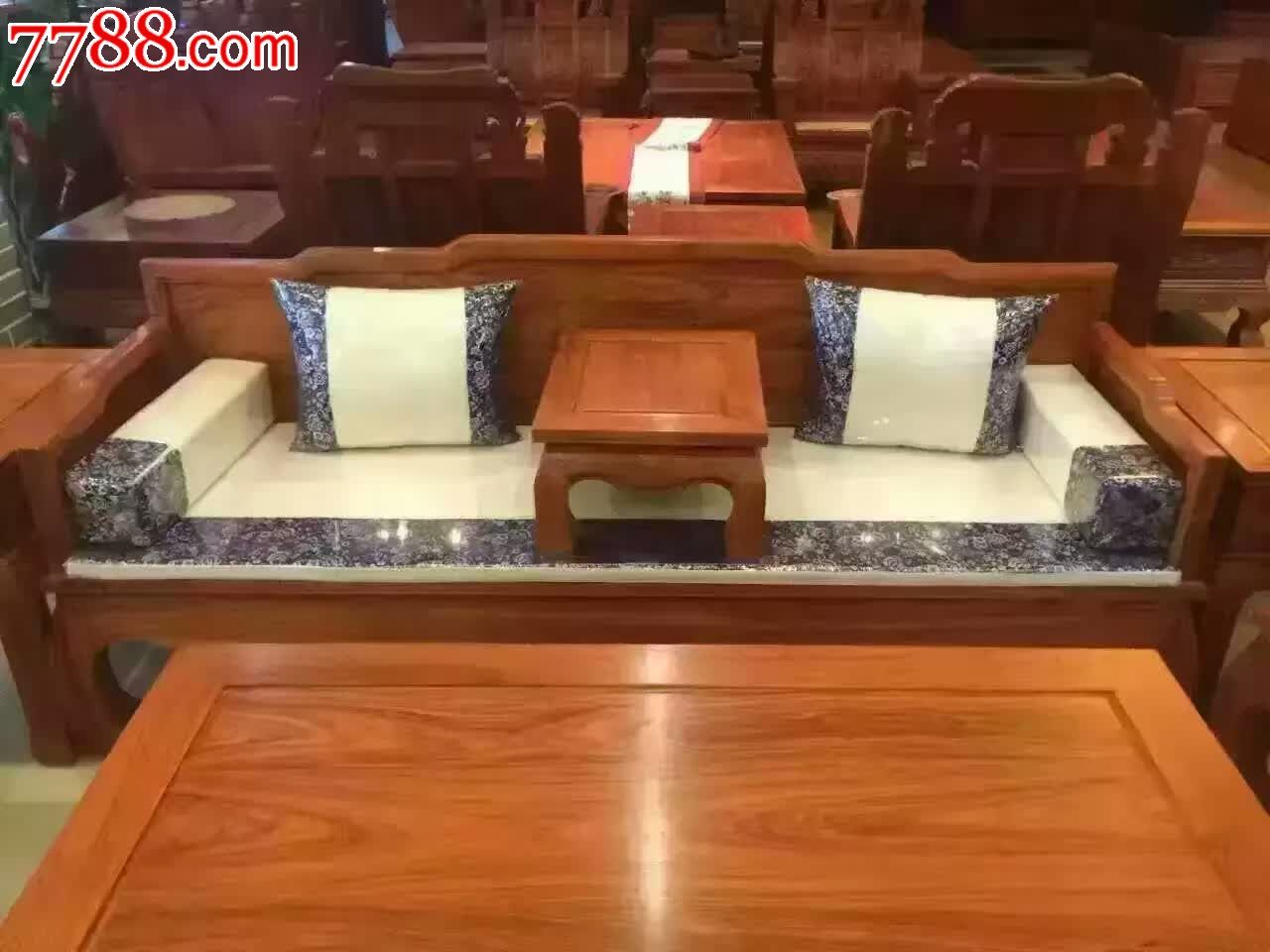 罗汉沙发七件套非洲花_其他木艺家具【鲁创红木】_第5张_7788旧家具