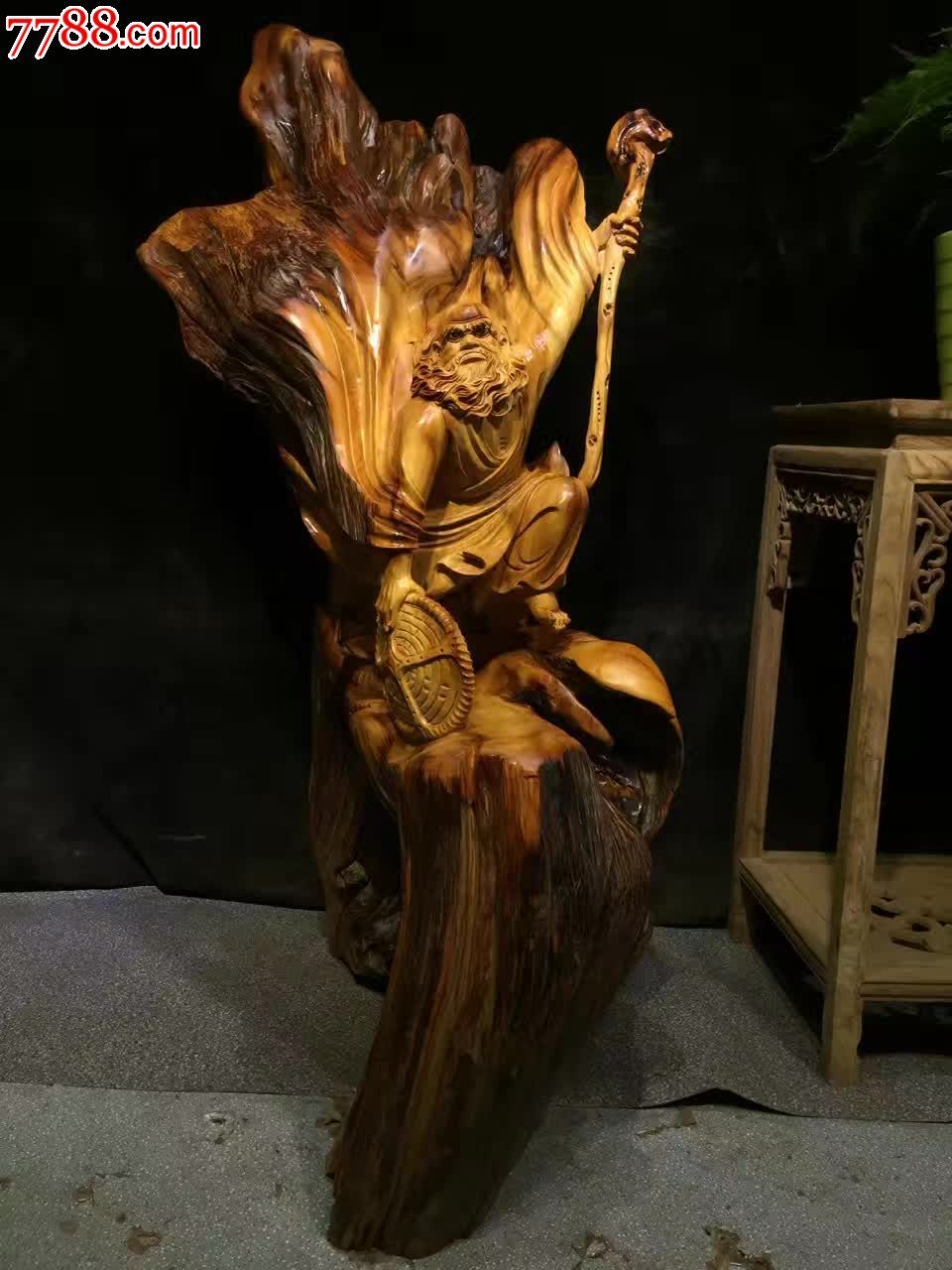 年代不详,佛祖,雕法不详【徐氏木雕工艺品】_第1张_七七八八木佛像