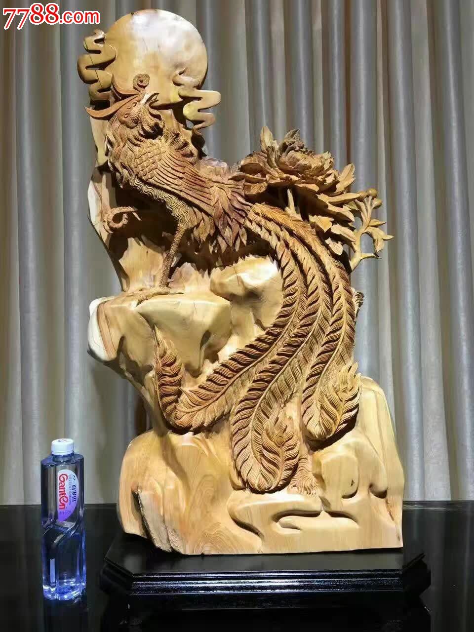 新品上市精品凤凰戏牡_议价【驰辉木雕】_第1张_7788收藏__中国收藏