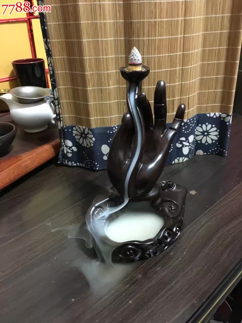 黑檀佛手倒流香飘动的
