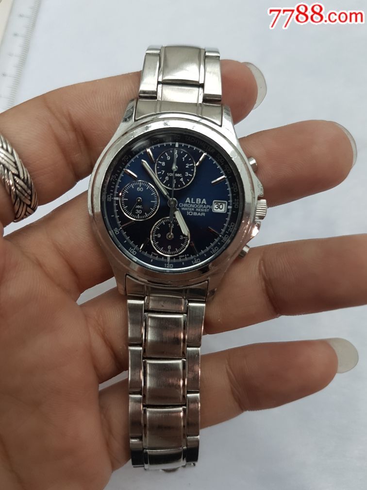 精工雅柏7t92多功能计时男表