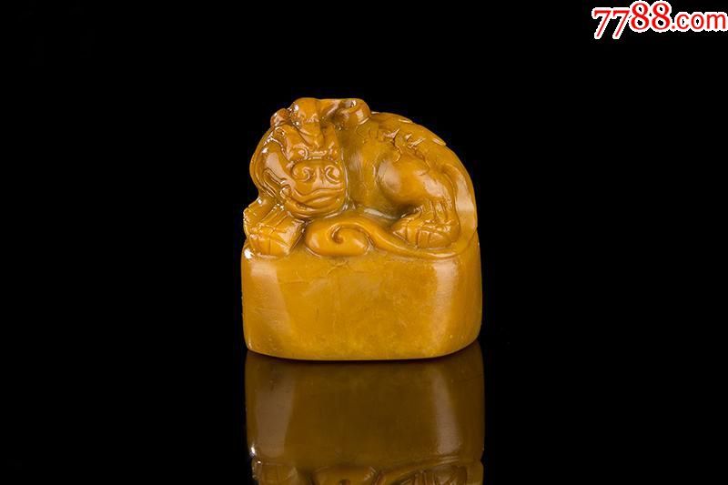 清仓寿山鹿目田瑞兽印章134g