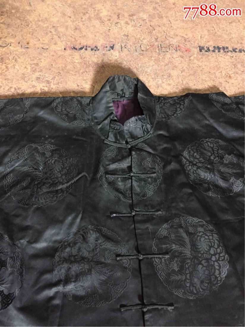 民国真丝团花两面穿马褂