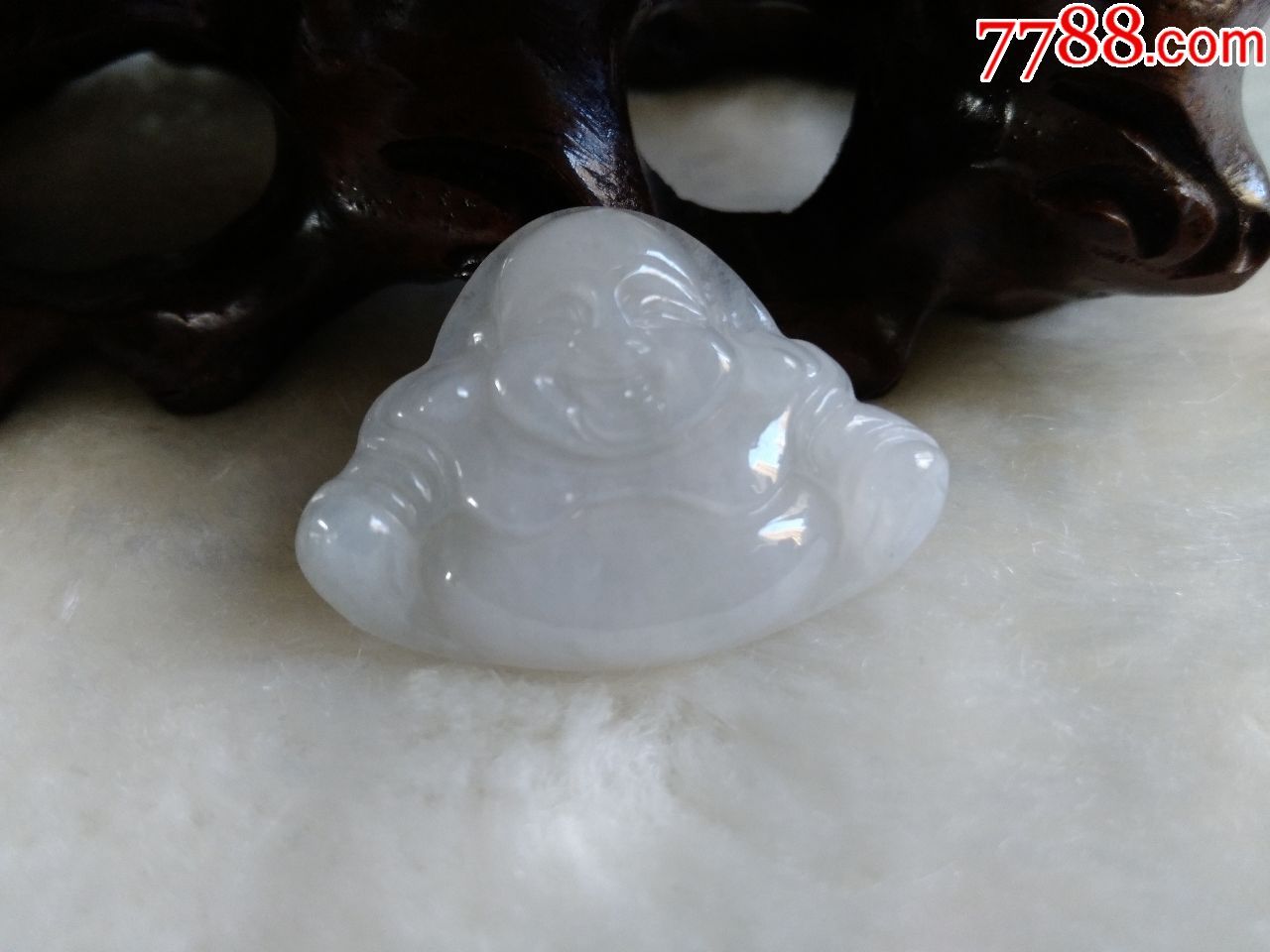 15045冰种白色翡翠佛