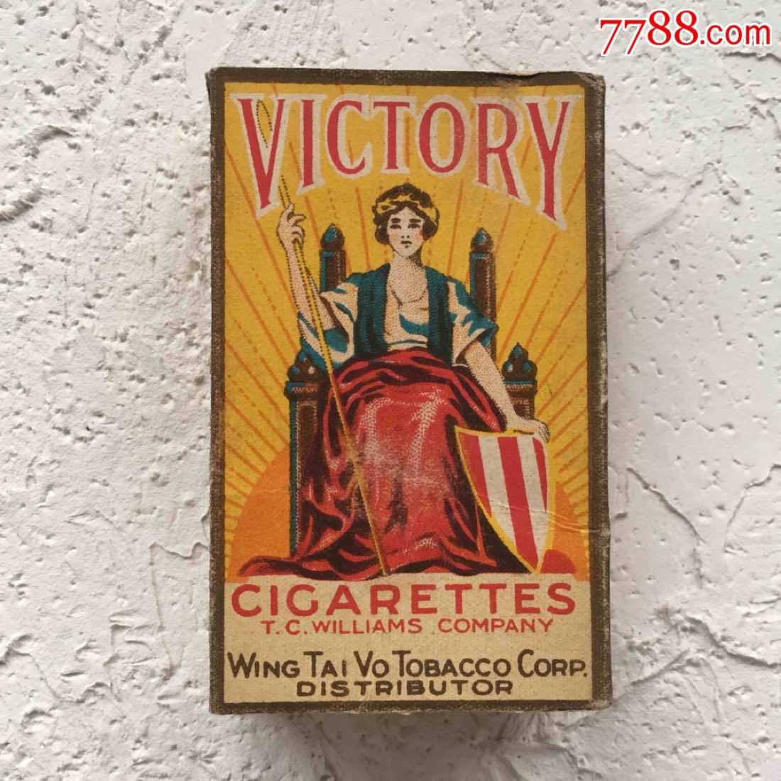 民国【仙女】牌香烟10支卡标,3d立体盒.