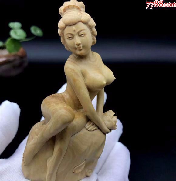 精美黄杨木古代四大美女雕创意家装小摆件工艺