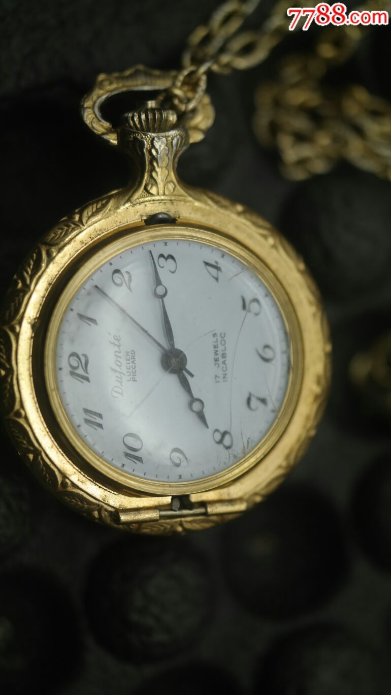 17钻印加百录瑞士dufonte手动机械怀表,不走