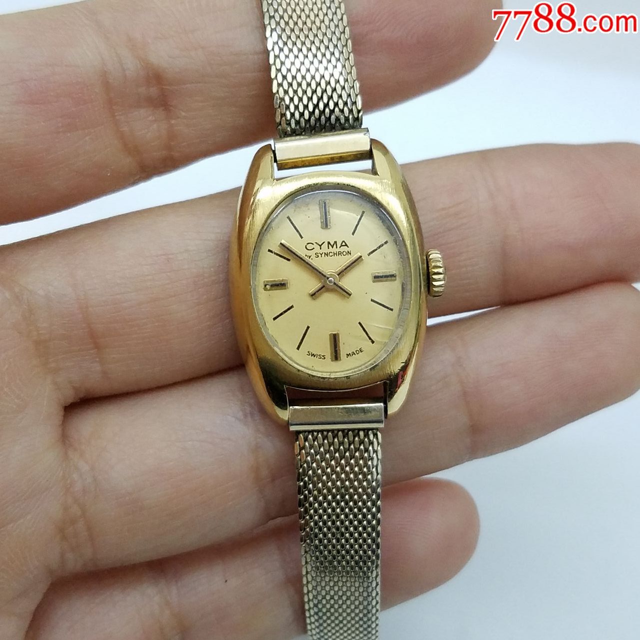 【包金】瑞士西马手动上链机械女表【17钻机芯,机芯光亮】【能走时,能