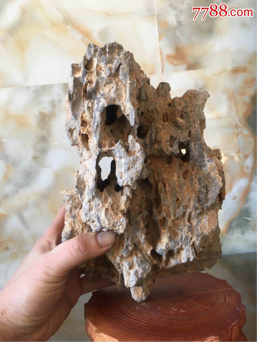 极少见整块镂空文石【文房摆件首选】