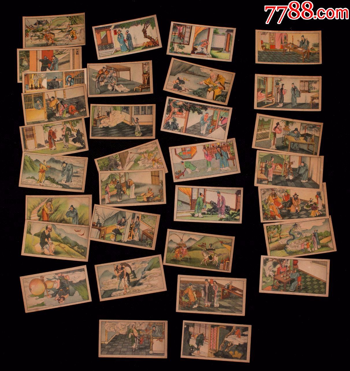 民国香烟画片"八仙得道"一组32枚
