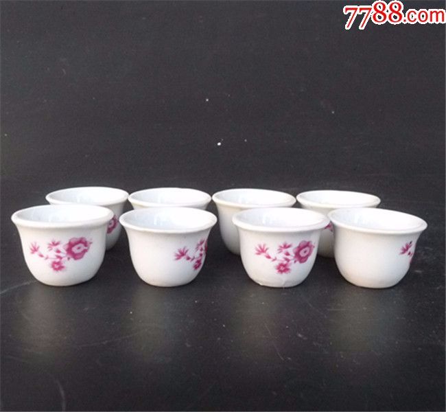 花卉小酒杯_彩绘瓷/彩瓷_怀旧时光古玩店【7788收藏__收藏热线】