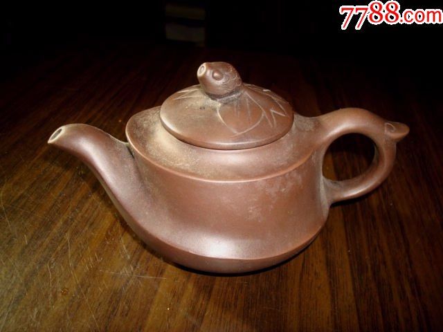 早年鑫生款金鱼盖钮异形紫砂壶小巧精致扫库底货