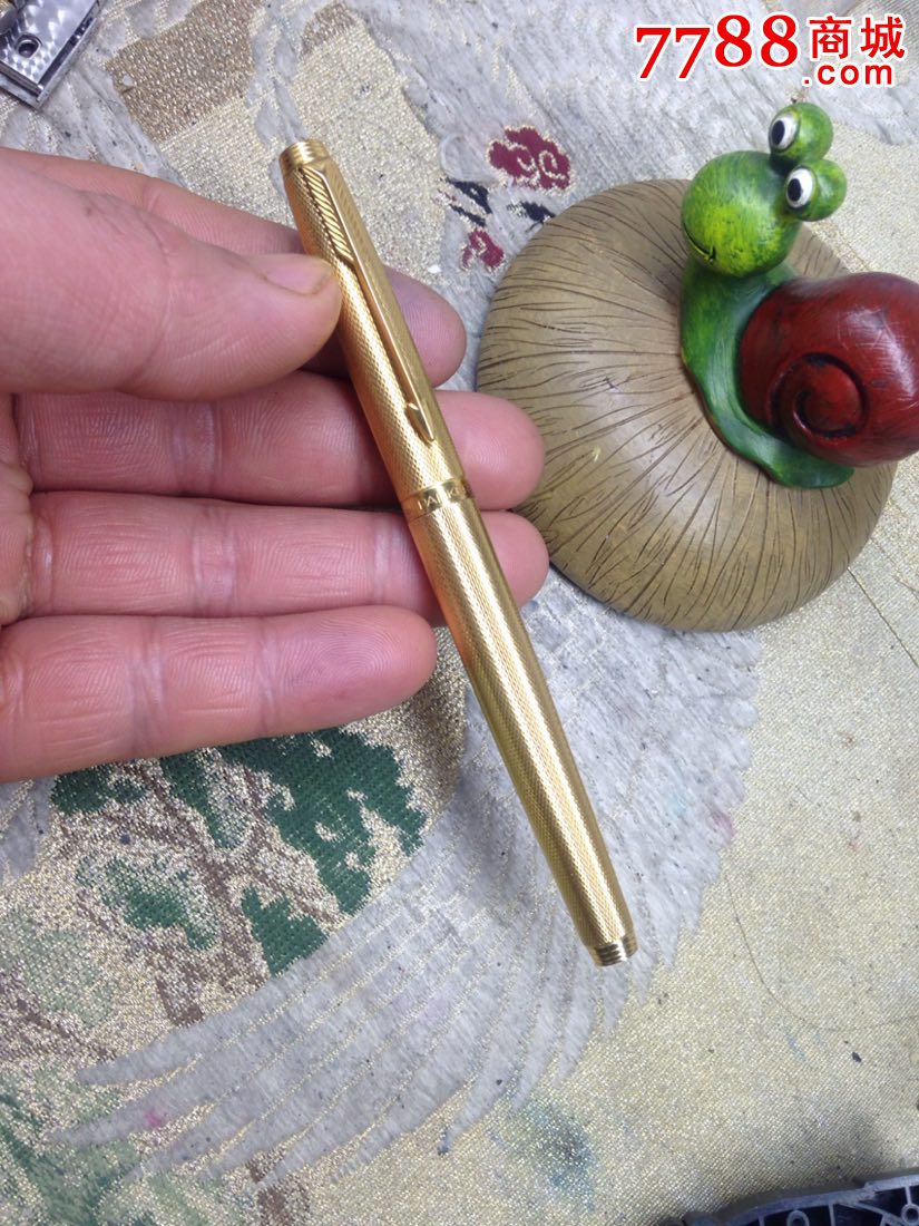 罕见款闪亮好品14k黄金大笔尖【派克爷们钢笔】金色年代-经典钢笔