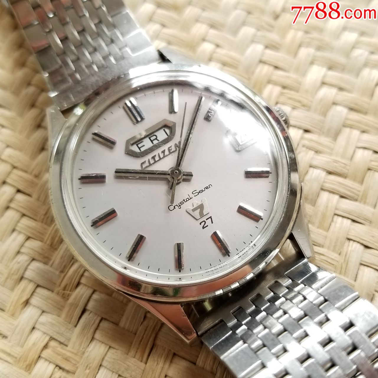 高端皇冠7系列!独特分离式日历!】日本西铁城-自动机械男表