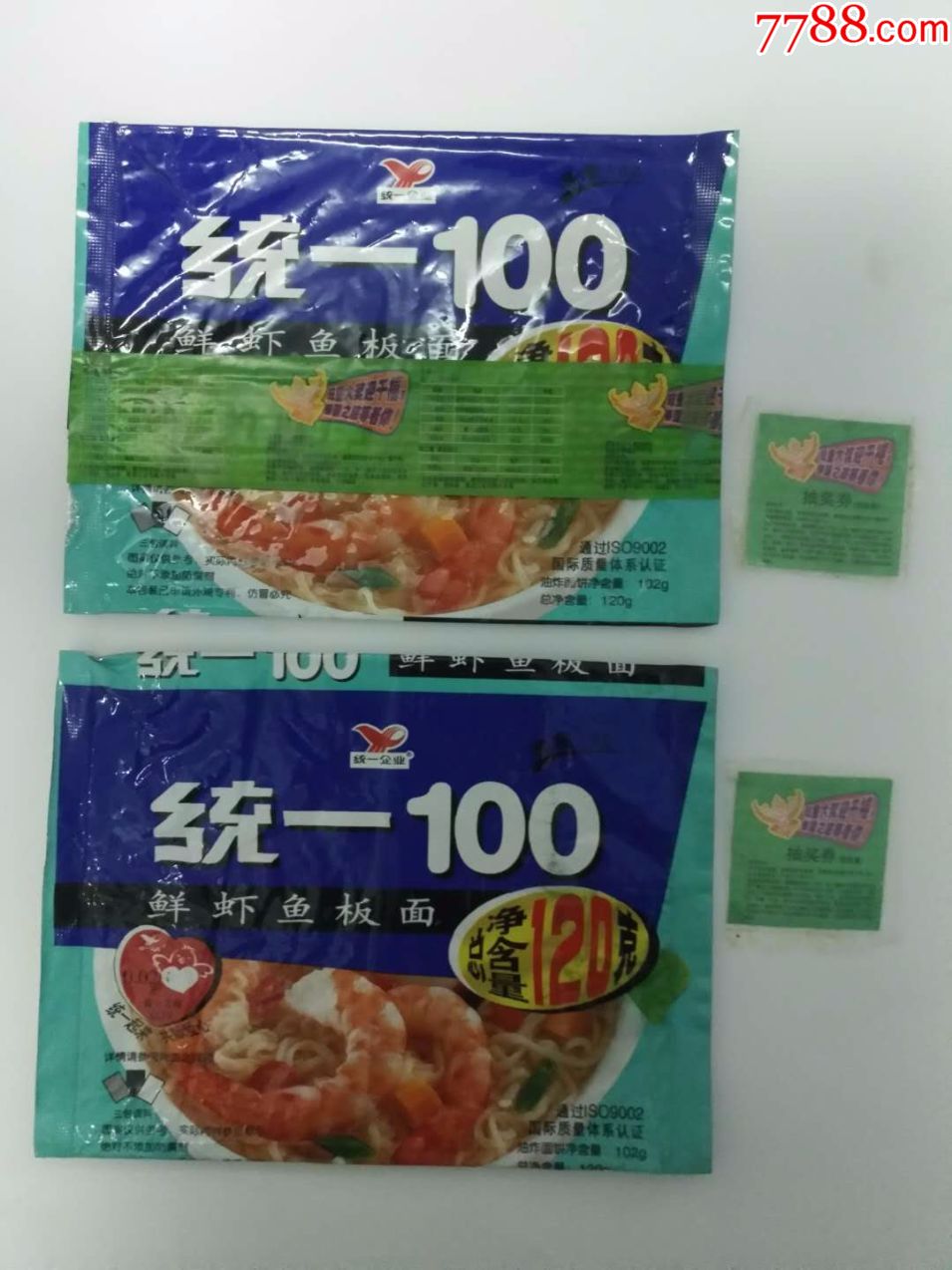 统一100鲜虾鱼板面图片