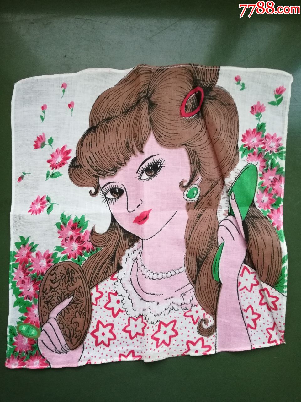 美女手帕手绢,小女孩