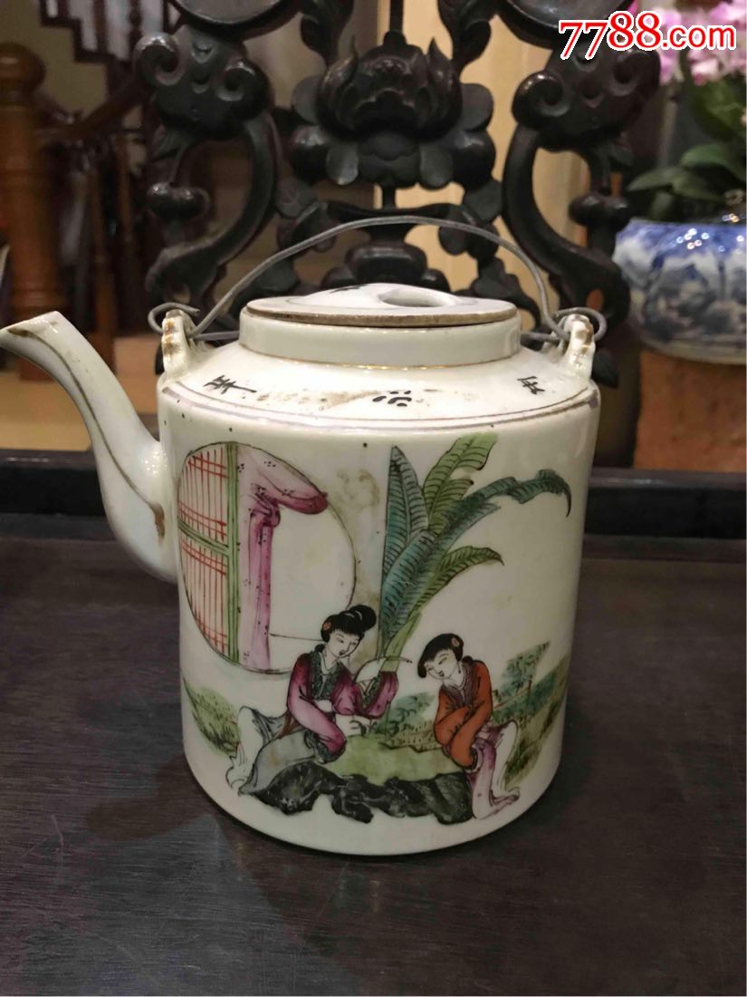 老旧人物茶壶_价格1000元【如意轩之赏心阁】_第1张